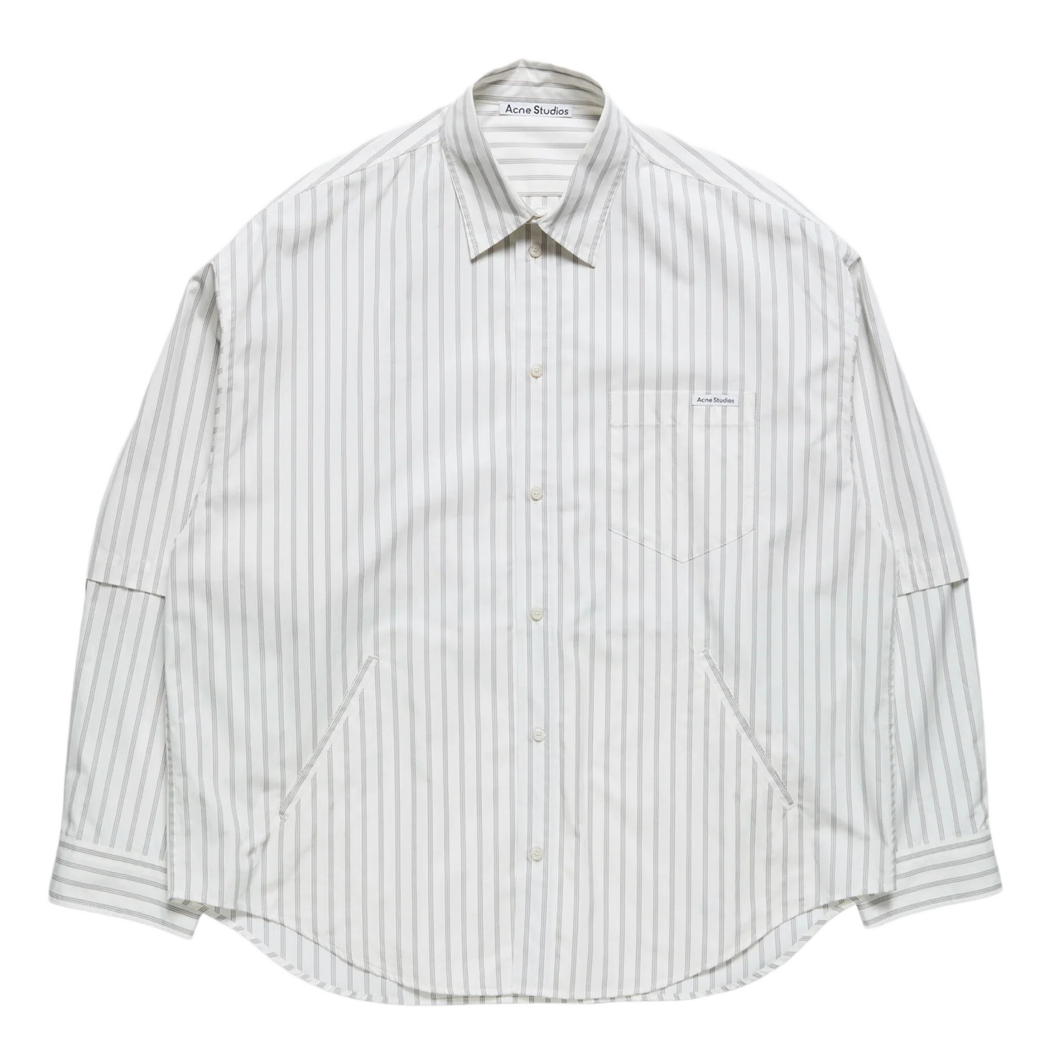 Acne Studios 'Grey Stripes' Double-Layered Button Shirt
