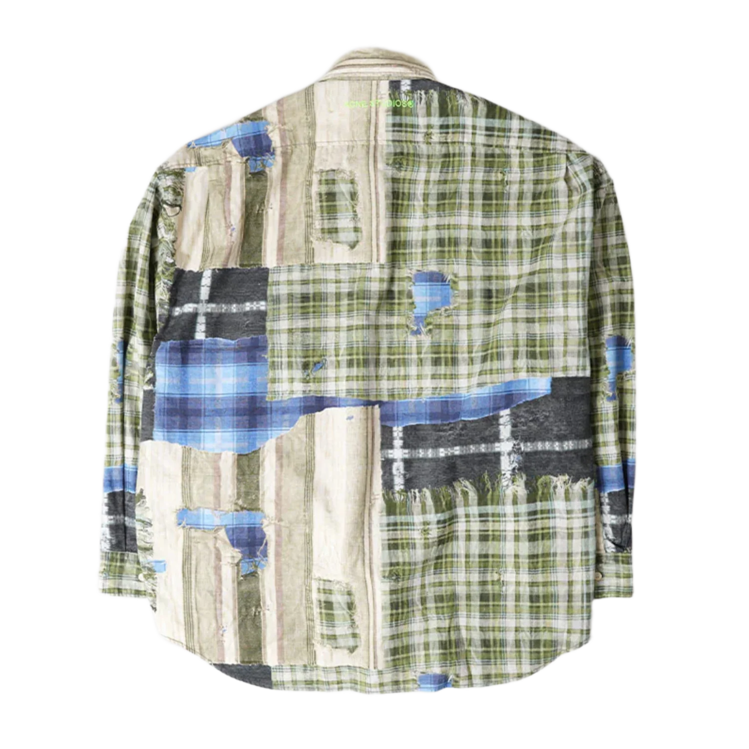 Acne Studios 'Multiprint' Green Button Up Shirt - Image 2