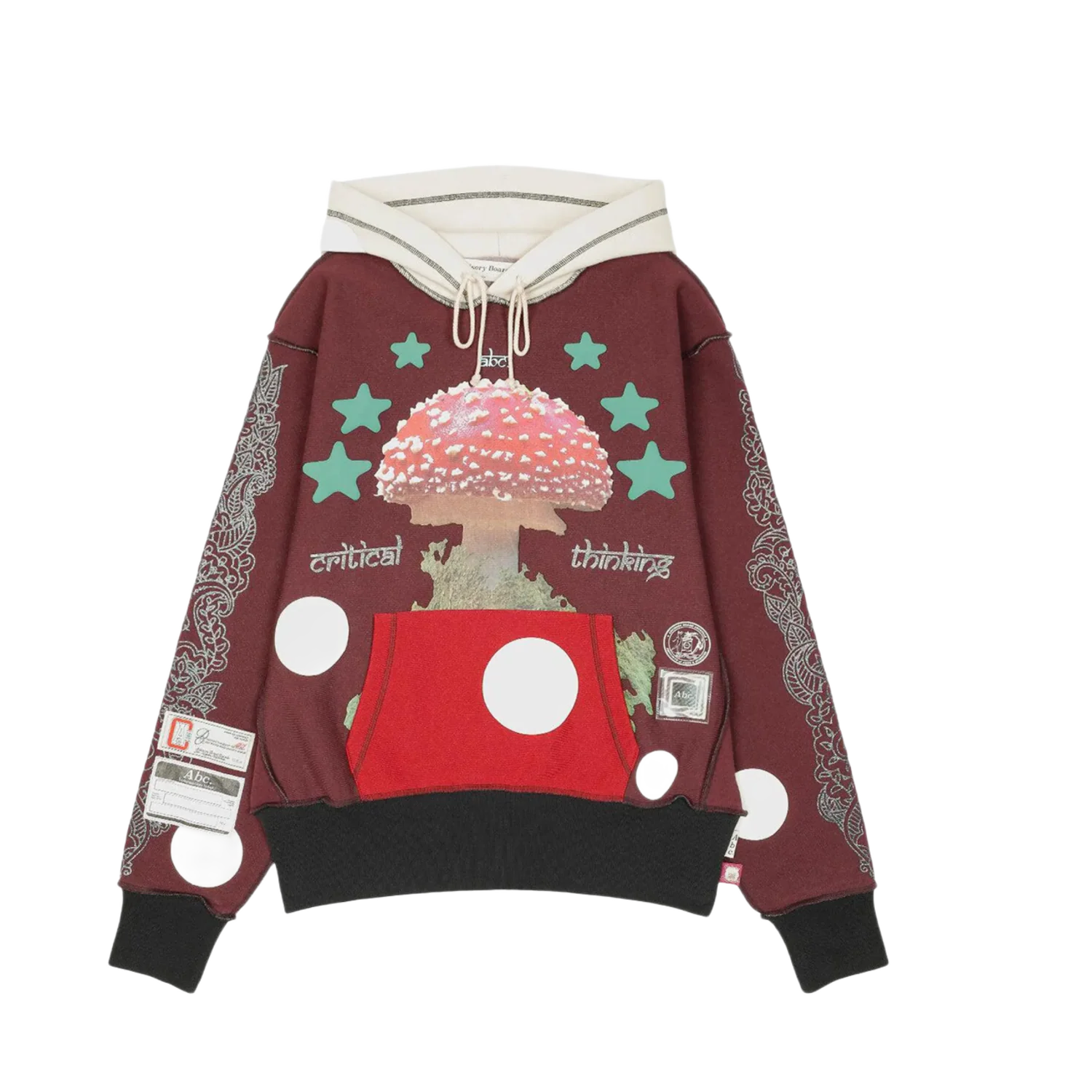 Advisory Board Crystals 'Burgundy' Critical Thought Mind Spores Hoodie
