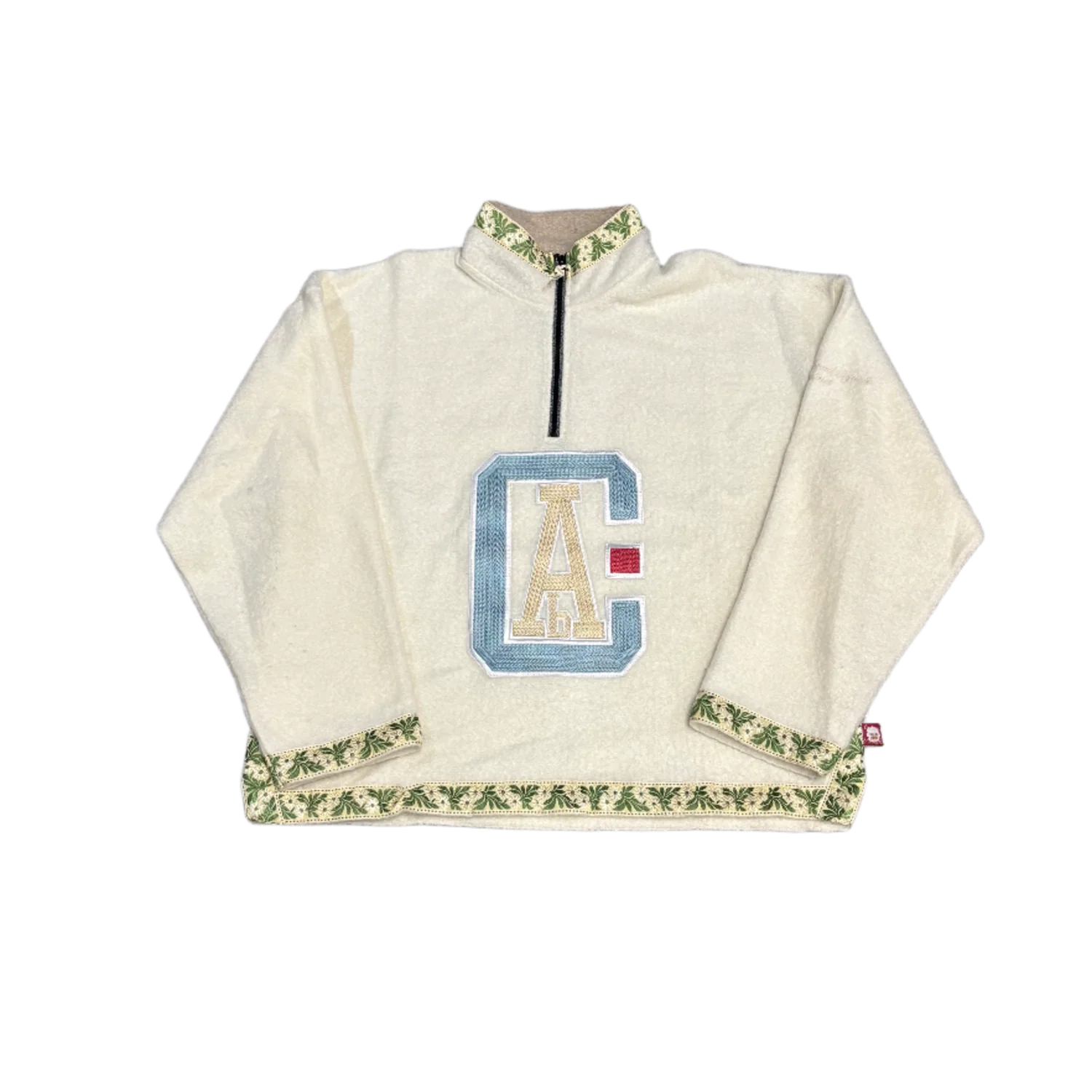 Advisory Board Crystals 'Cream' Quarter Zip Fleece Sweatshirt