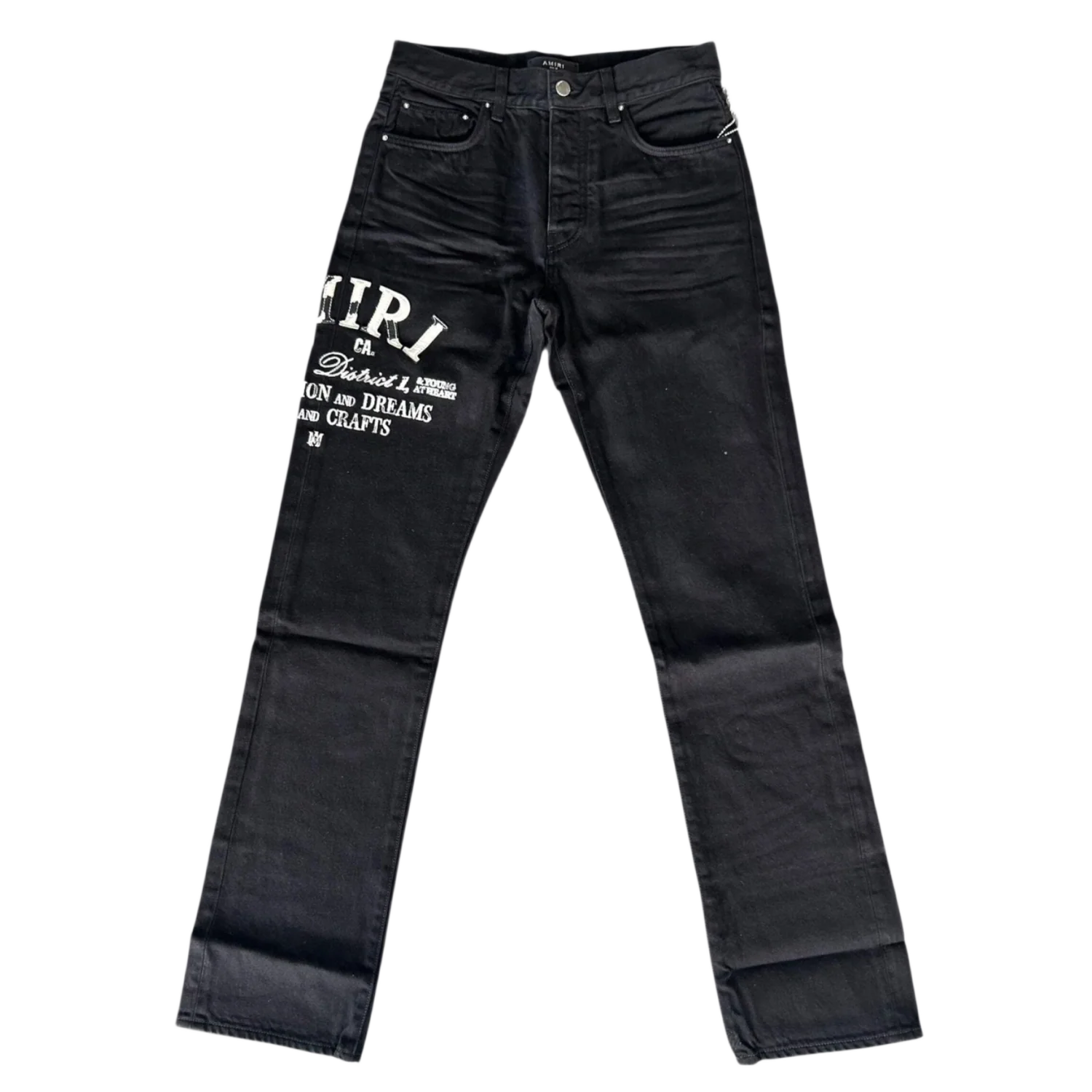 Amiri 'Arts District Logo' Black Jeans