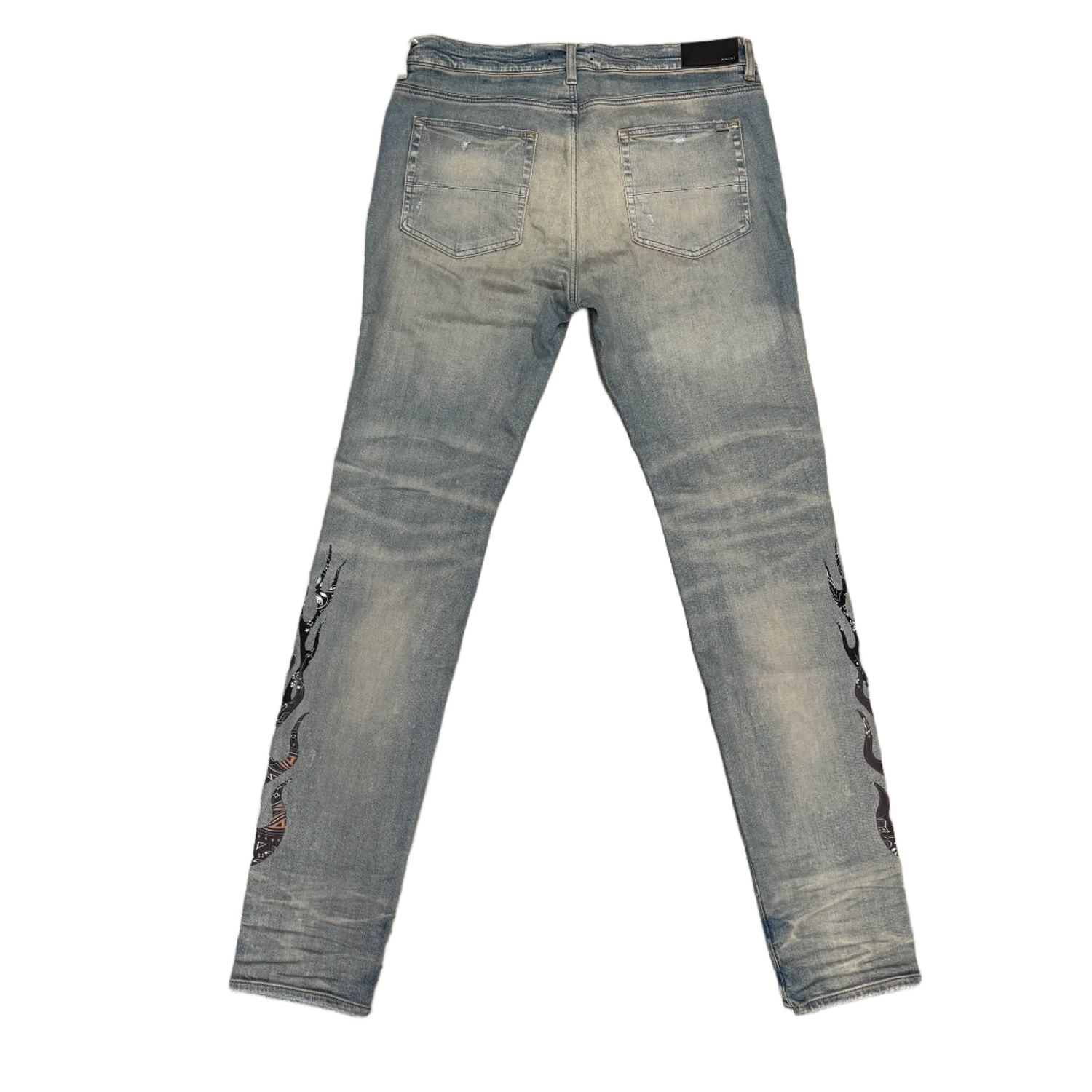 Amiri 'Clay Indigo/Black Bandana Flame' Jeans - Image 2