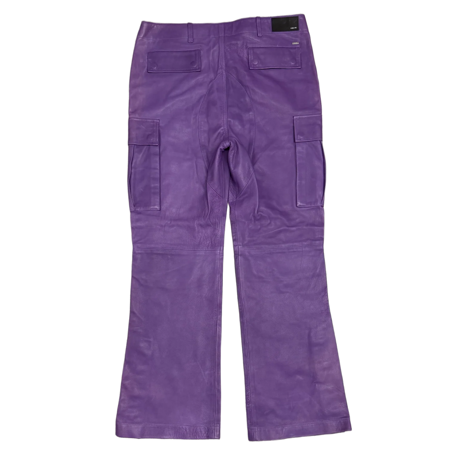 Amiri 'Purple Leather' Flare Cargo Pants - Image 2