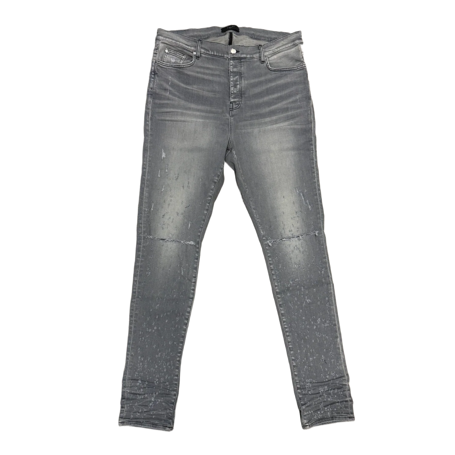 Amiri 'Shotgun' Grey Distressed Jeans