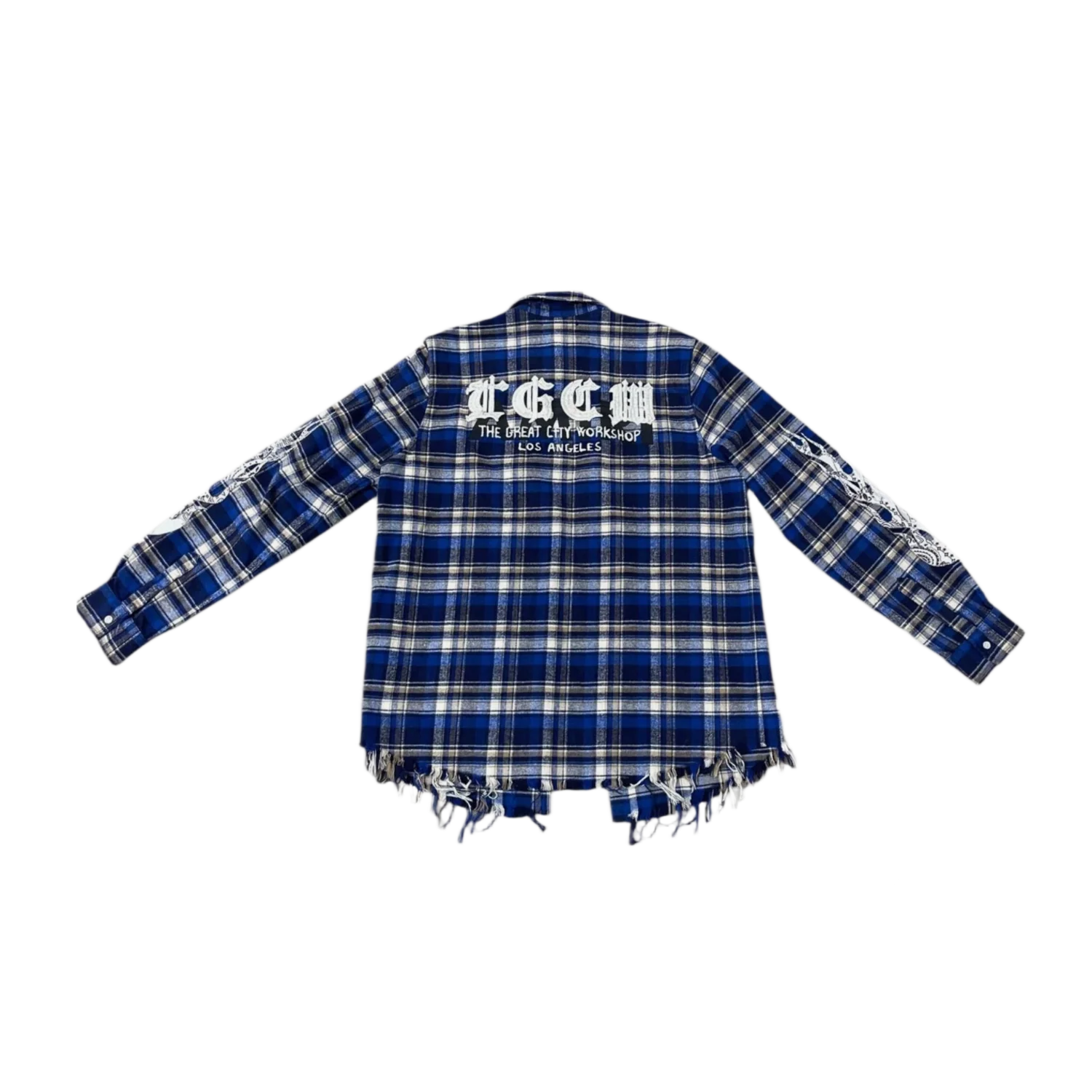 Amiri 'The Great City Workshop' Blue Flannel Shirt - Image 2