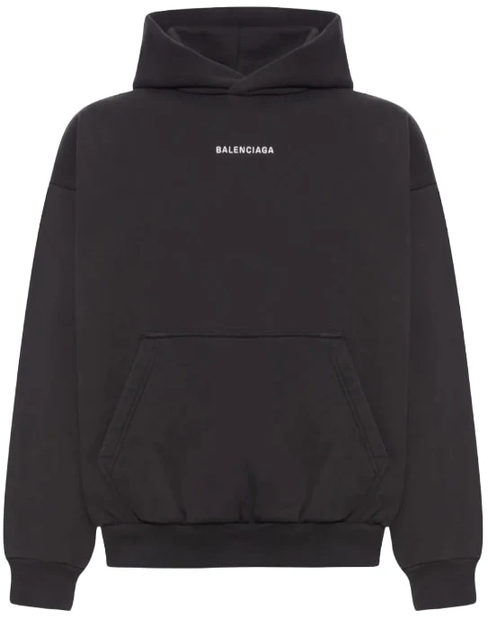 Balenciaga 'Embroidered' Logo Print Hoodie