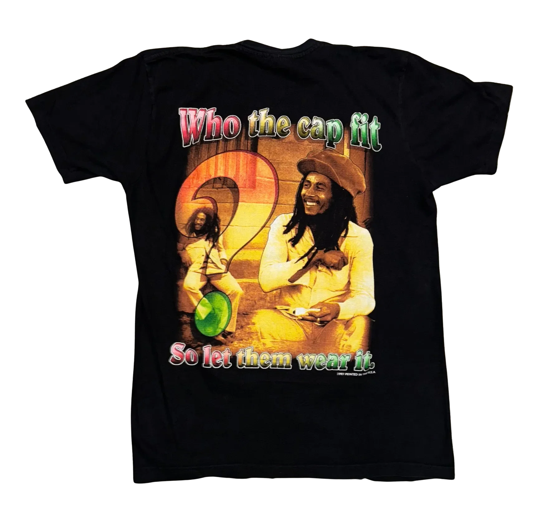 Bob Marley 'Songs of Freedom' Black Vintage Tee - Image 2