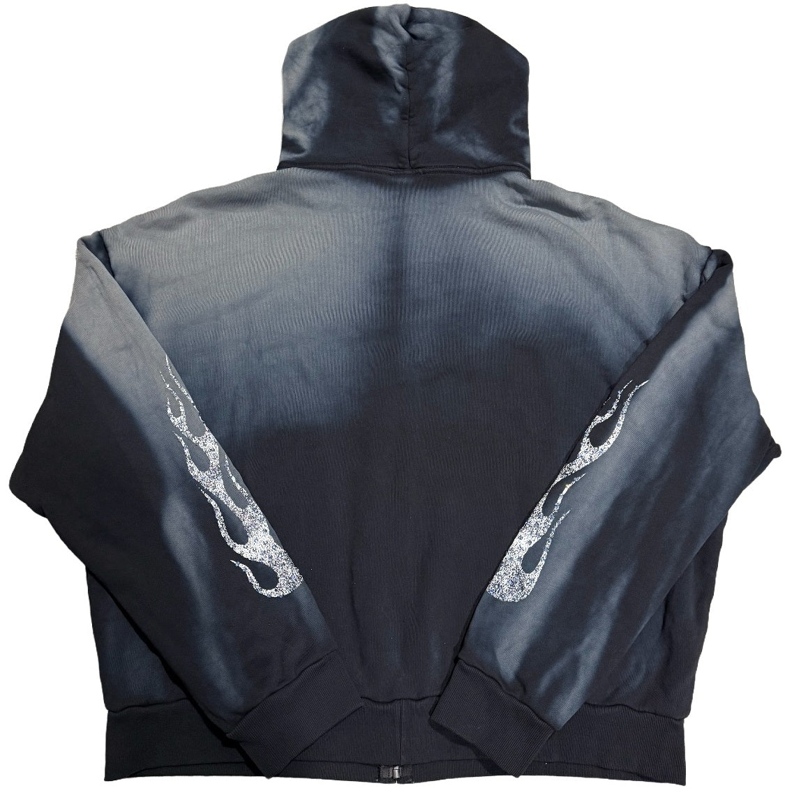 Bossi 'Flame' Washed Black Rhinestone Zip-Up - Image 2