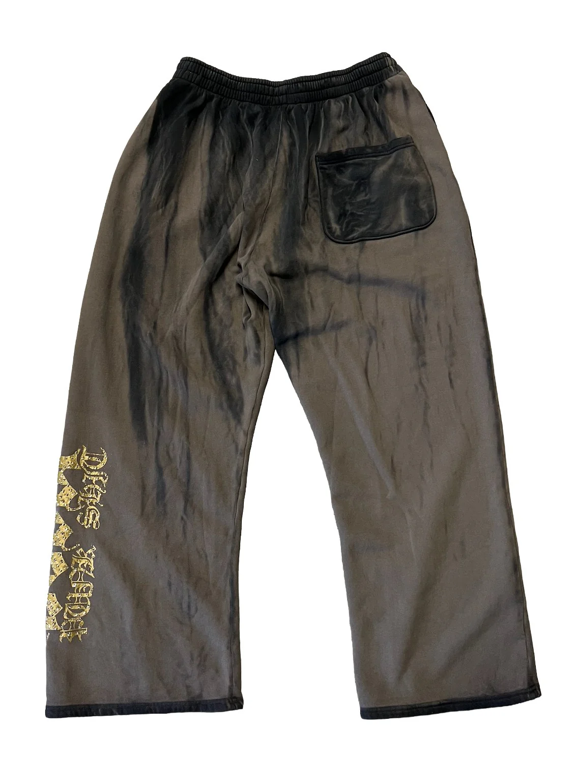 Bossi 'Gold Heavy Metal' Washed Grey Sweatpants - Image 2