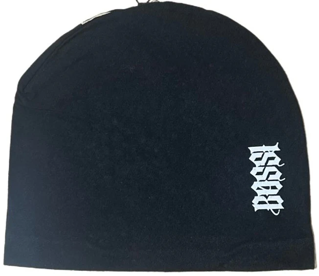 Bossi 'Orange/Cream Harley Logo' Rhinestone Vintage Beanie - Image 2