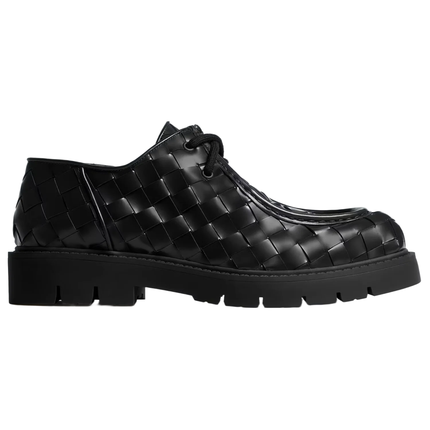 Bottega Veneta 'Black' Haddock Lace-Up Shoe