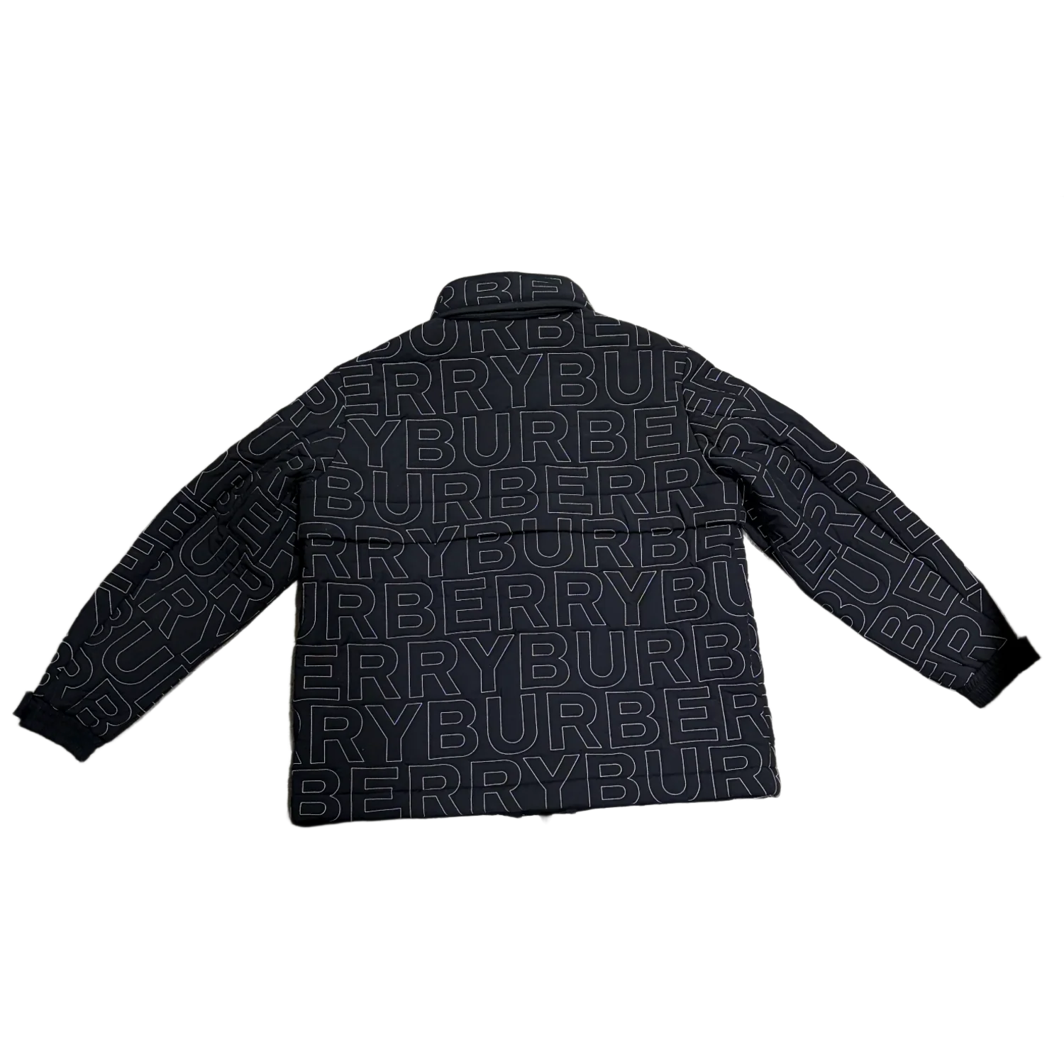 Burberry 'Black' Embroidered Logo Packaway Jacket - Image 2