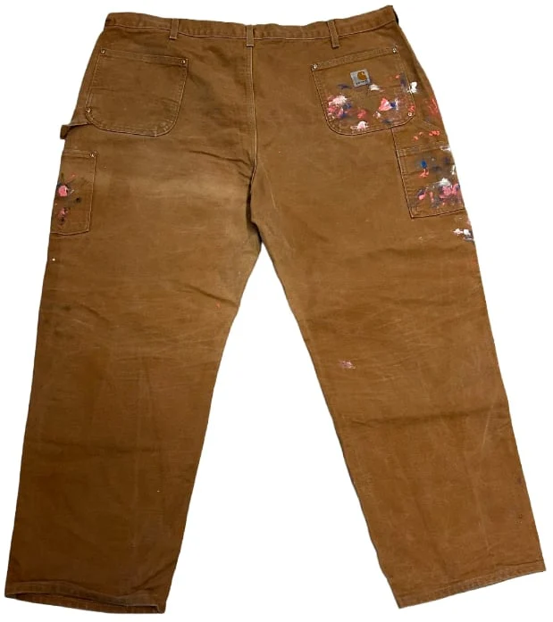 Carhartt 'Painted Dark Tan' Double Knee Vintage Work Pants - Image 2