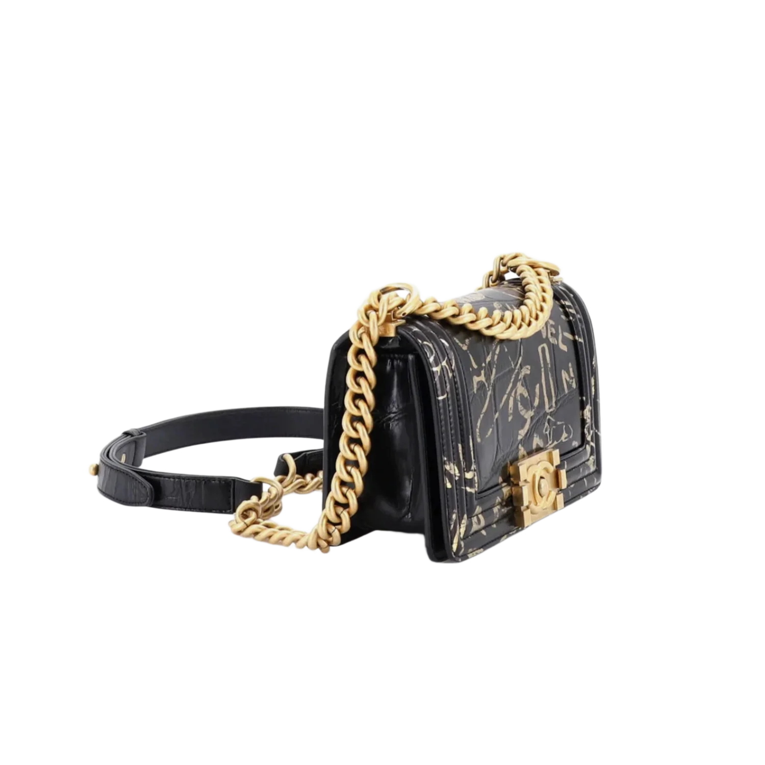 Chanel Boy Flap 'Graffiti' Black Bag - Image 2
