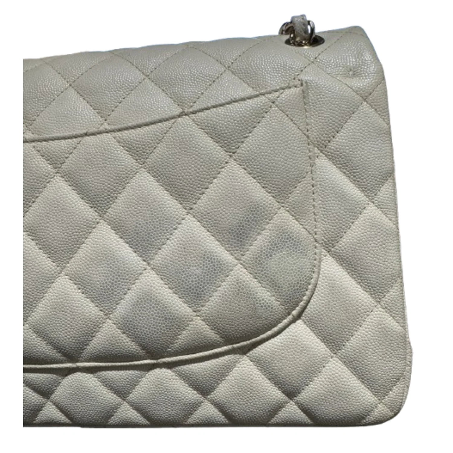Chanel Classic Jumbo Cream Double Flap Bag - Image 3