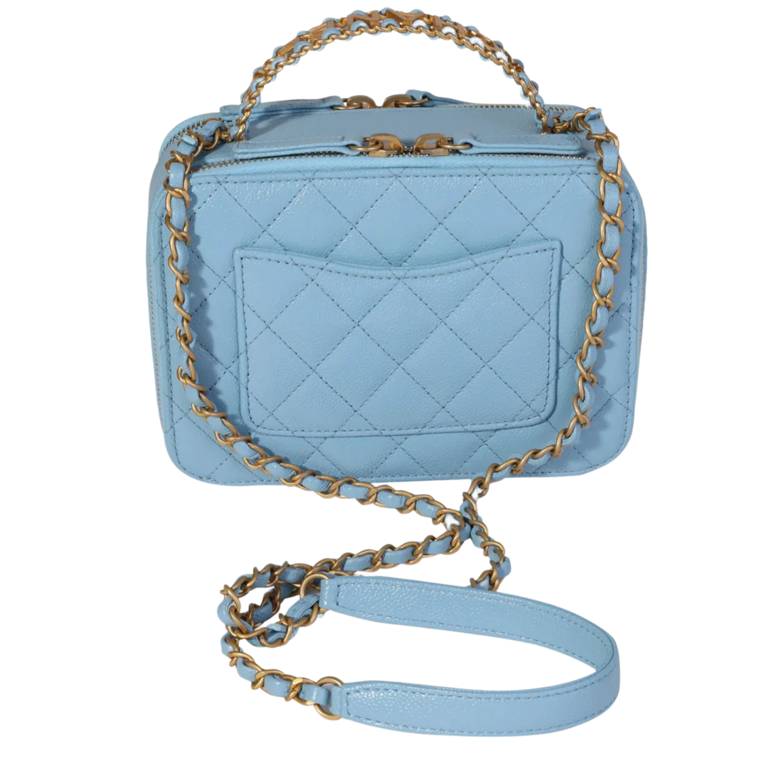 Chanel 'Light Blue' 22S Caviar Vanity Case - Image 2