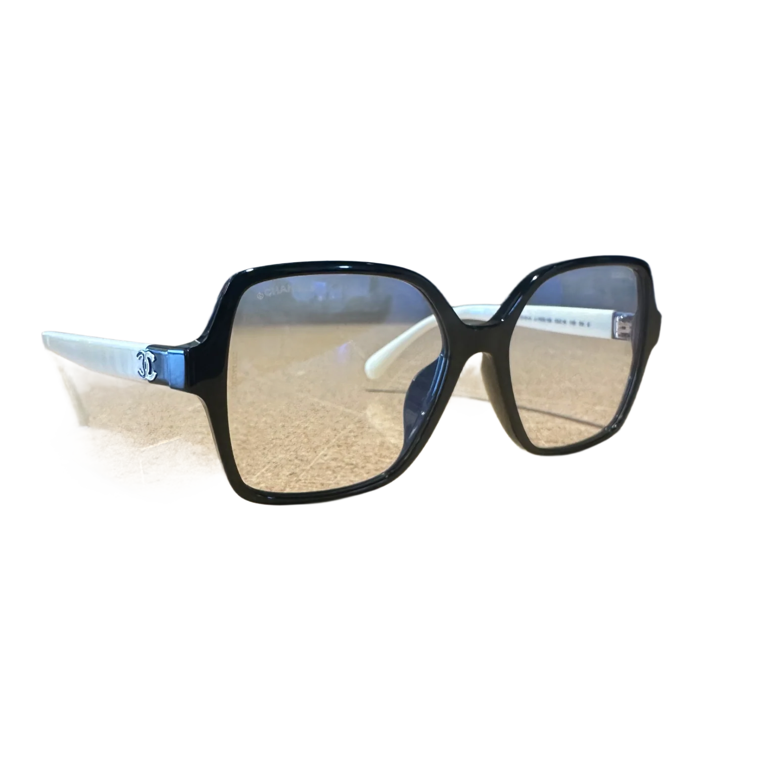 Chanel Square Glasses Black/White - Image 3