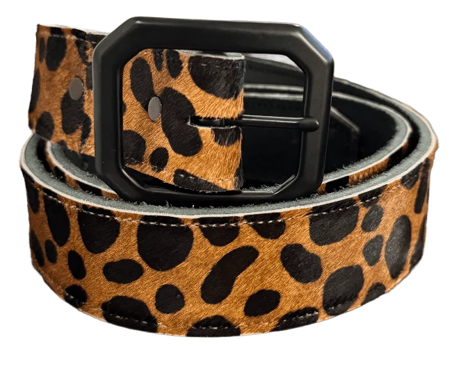 Cheetah Print Fur Belt