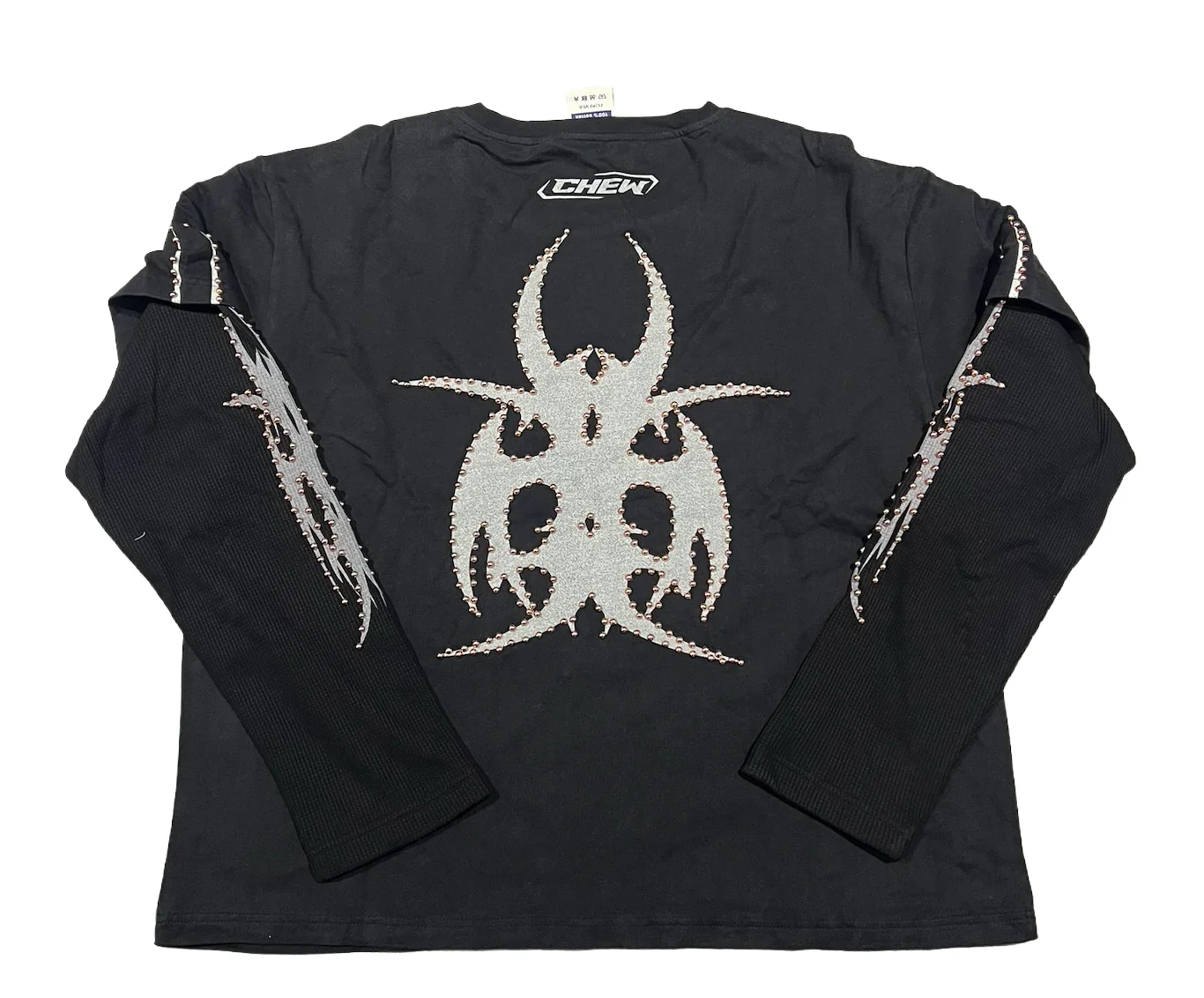 Chew Forever 'Blacked Out' Studded Thermal Longsleeve - Image 2