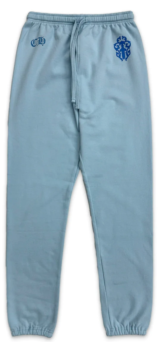 Chrome Hearts 2025 Miami Art Basel Exclusive Blue Vine Dagger Sweatpants