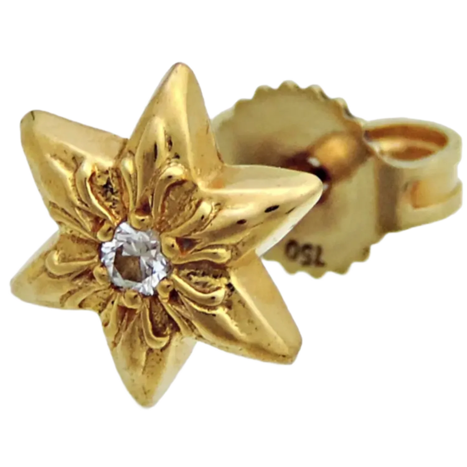 Chrome Hearts '22K Gold Diamond Star' Earrings Set