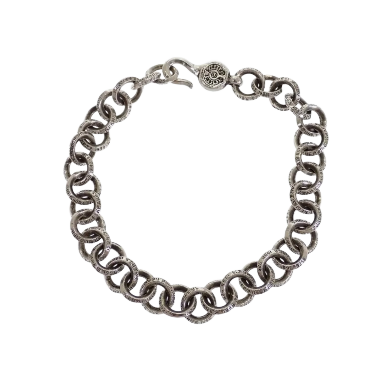 Chrome Hearts 'B Ring' 9 In Silver Bracelet