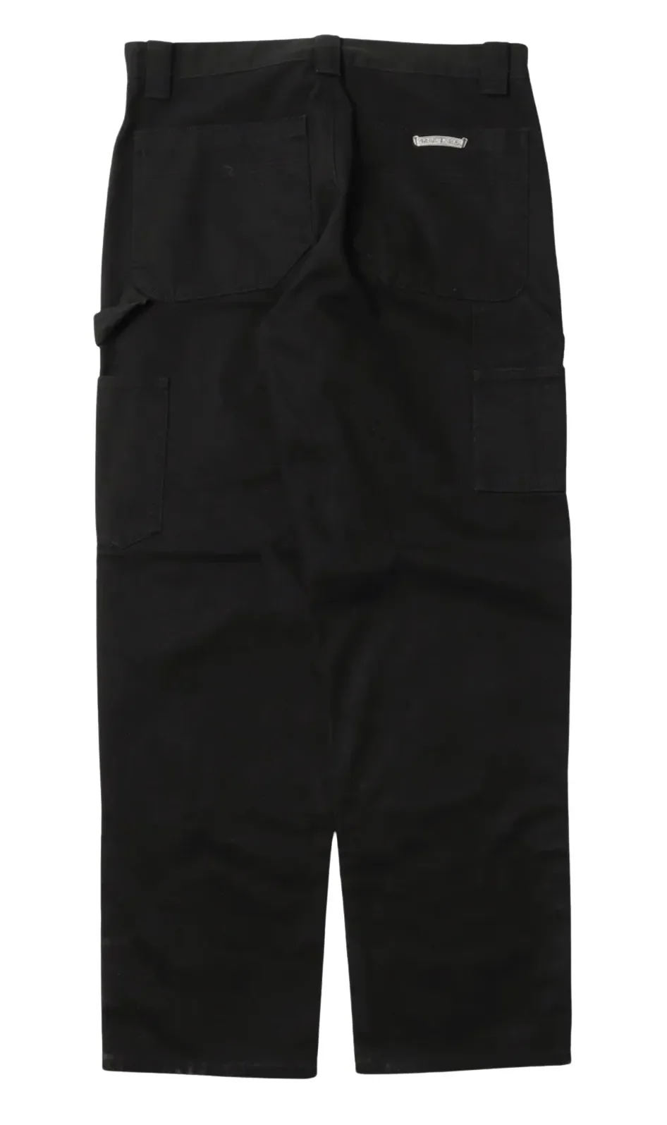Chrome Hearts 'Black' Double Knee Carpenter Silver Hardware Pants - Image 2