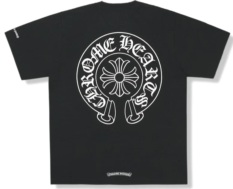 Chrome Hearts 'Black Horseshoe Logo' Pocket Tee - Image 2