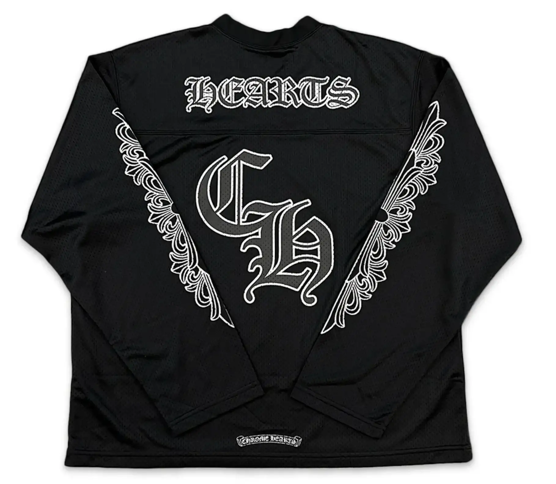 Chrome Hearts 'Black Mesh' Long Sleeve Warm Up Jersey & Pant Set - Image 4