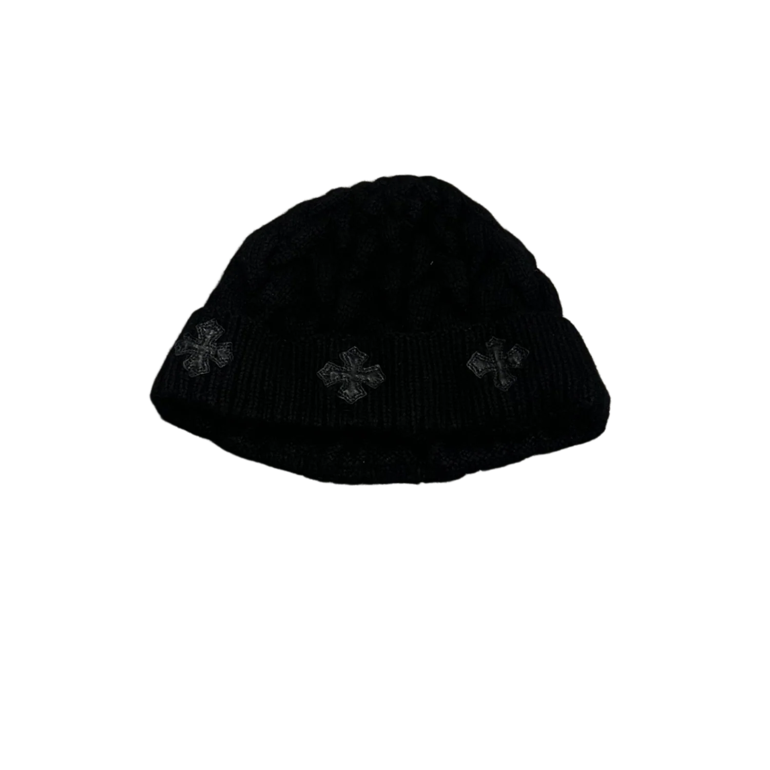 Chrome Hearts 'Black' Vintage Celtic Cross Pendant Knit Beanie - Image 2