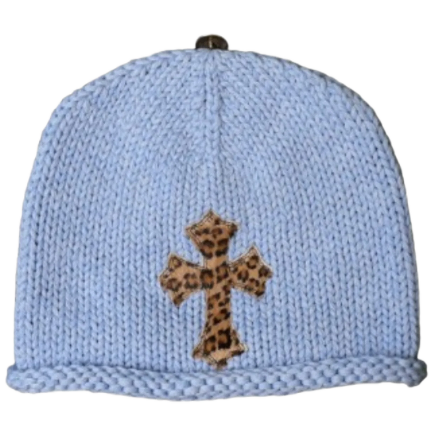 Chrome Hearts 'Cheetah Print' Cross Patch Cannes Cashmere Beanie - Image 2