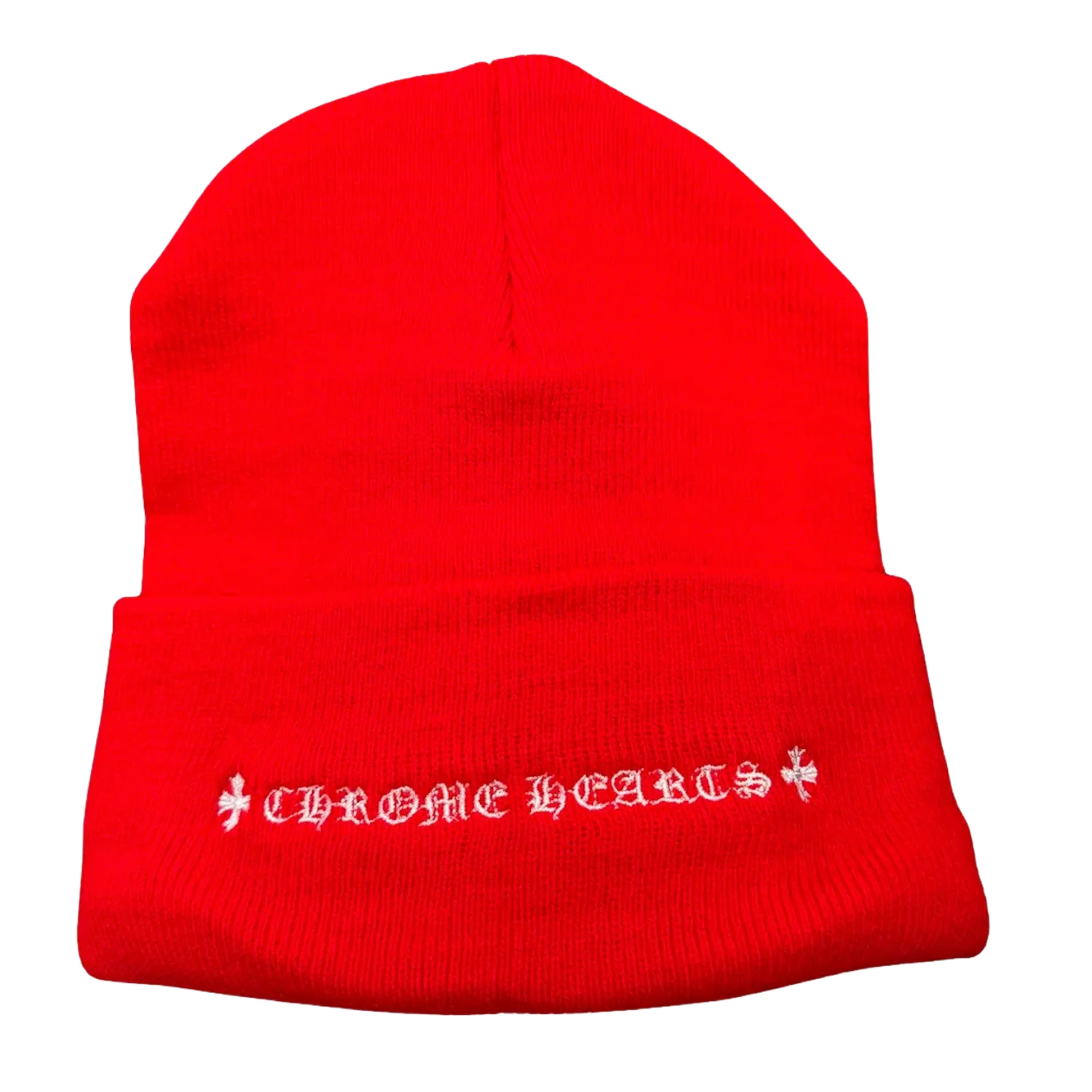 Chrome Hearts 'Cross Cemetery' Red Beanie - Image 2