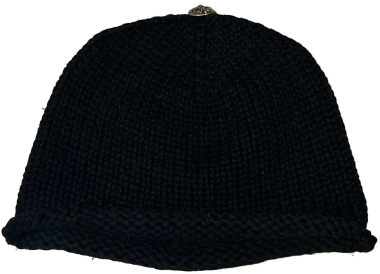 Chrome Hearts 'Leather Cross Patch' Knit Beanie - Image 2