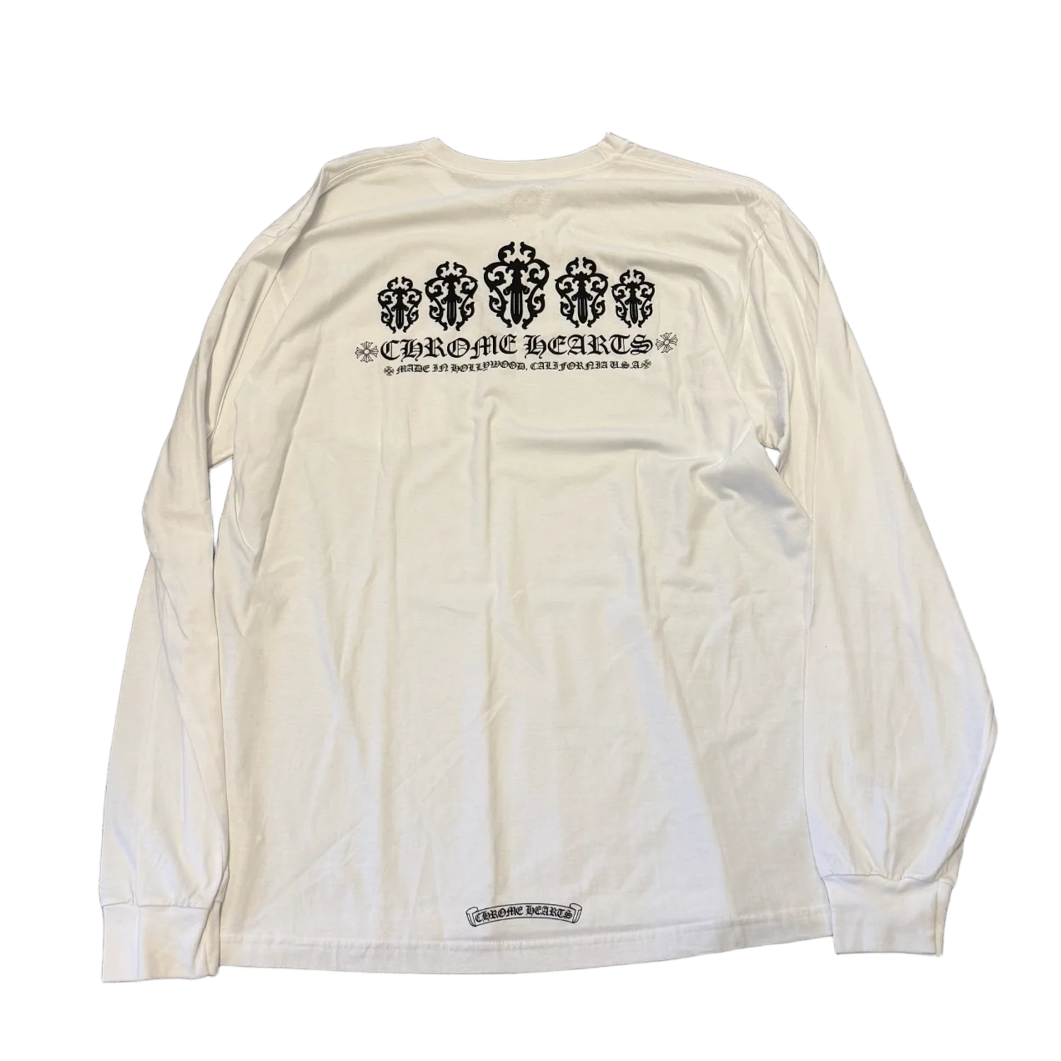 Chrome Hearts 'Made in Hollywood Dagger' White Pocket Longsleeve - Image 2