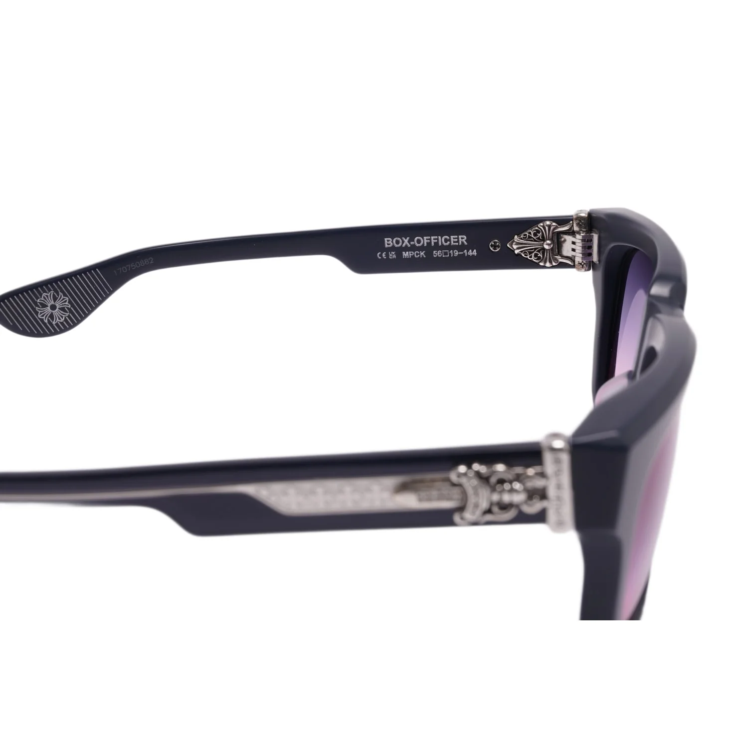 Chrome Hearts 'Matte Navy' Diamond Box Officer MPCK Sunglasses - Image 6