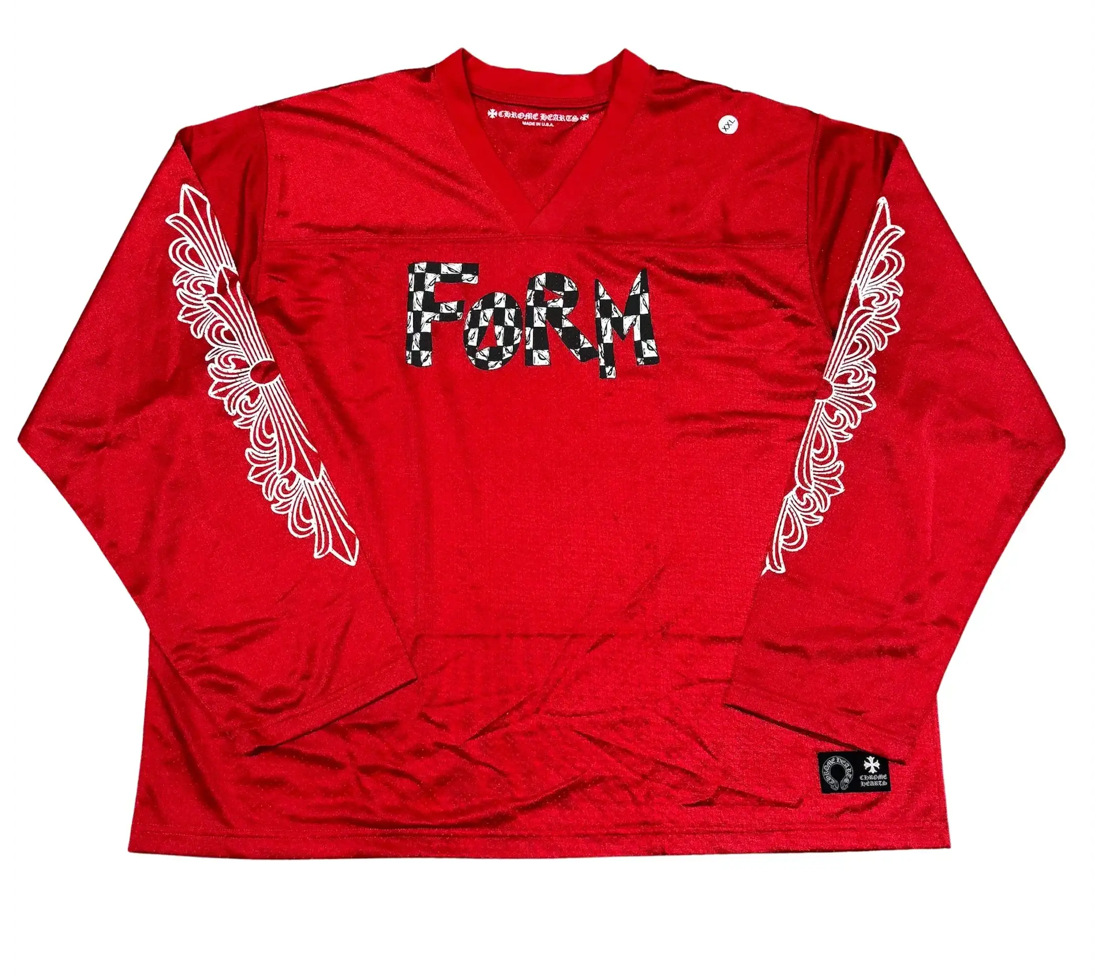Chrome Hearts Matty Boy '99 Form' Red Mesh Longsleeve Jersey & Pant Set
