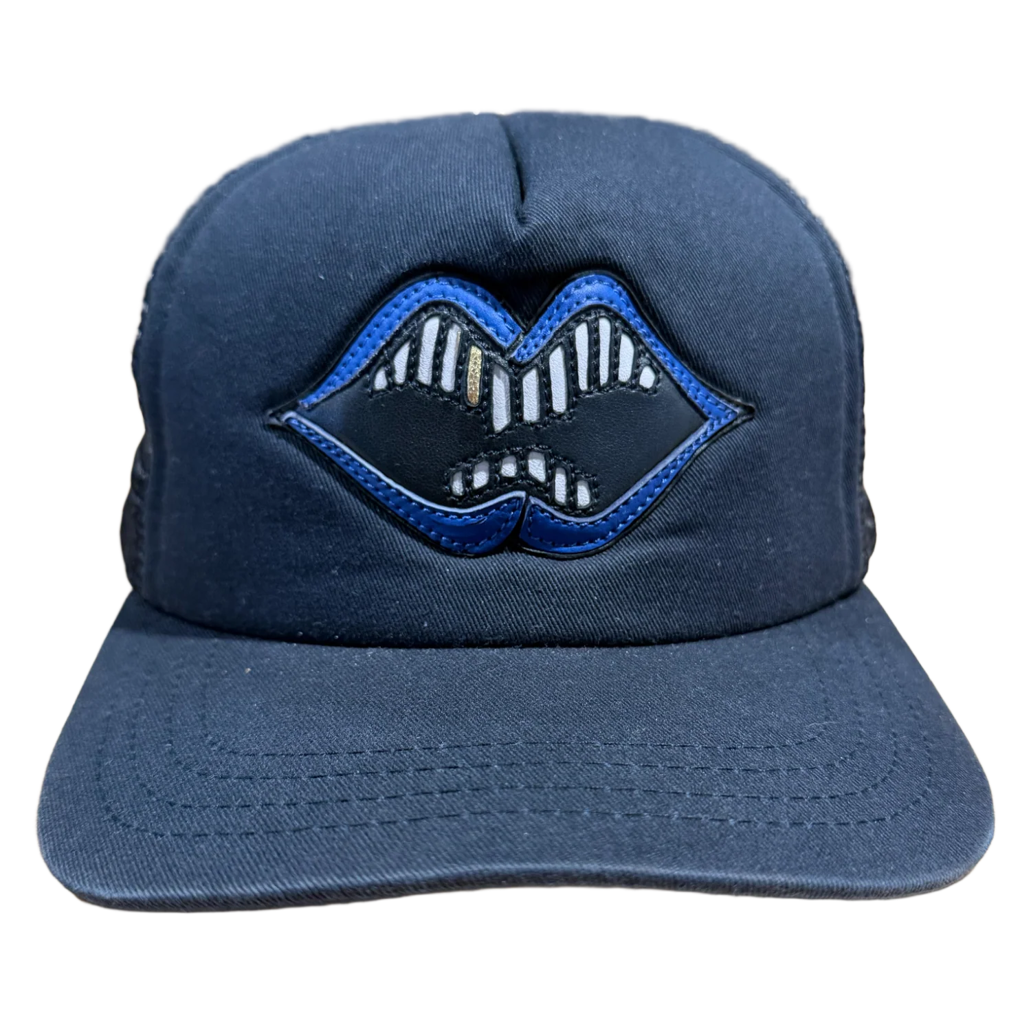 Chrome Hearts Matty Boy 'Blue Chomper' Leather Patch Hat