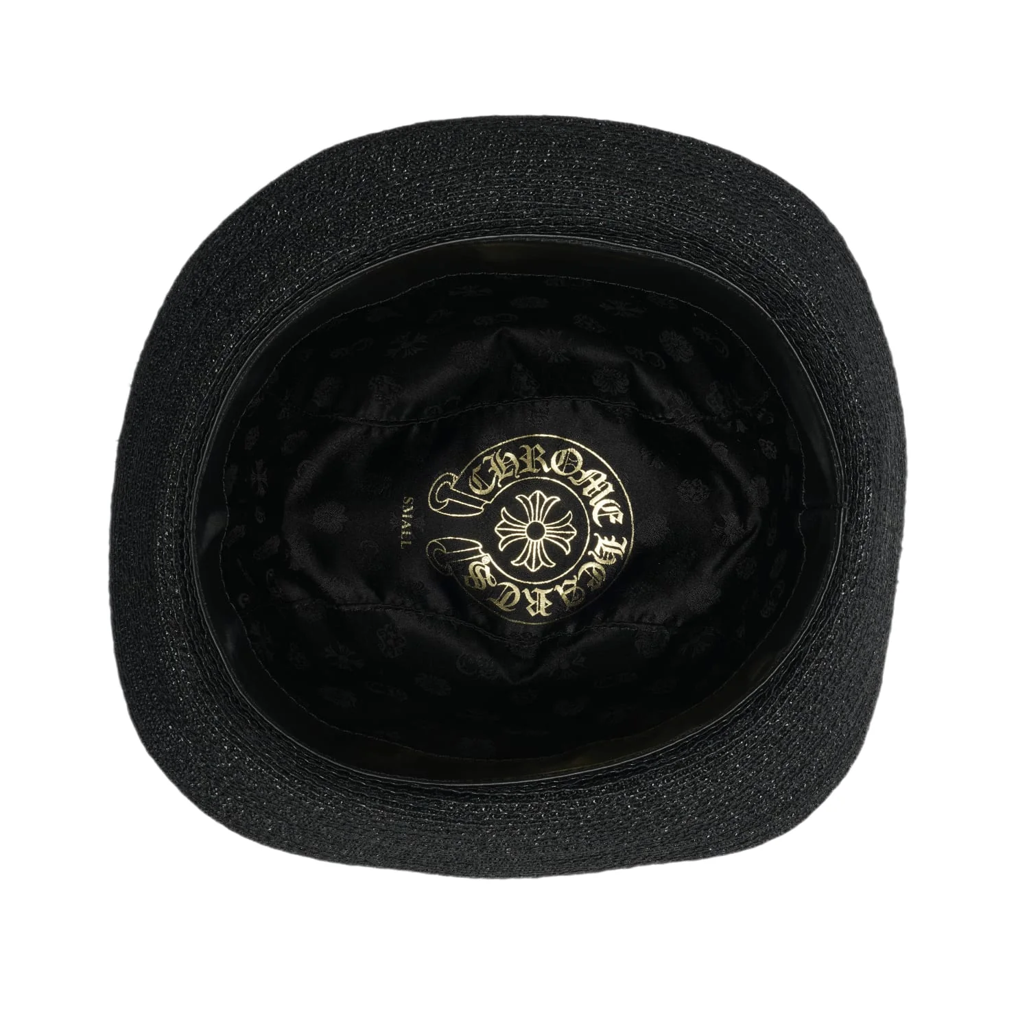 Chrome Hearts 'Plus Cross' Leather Strap Black Fedora Hat - Image 6
