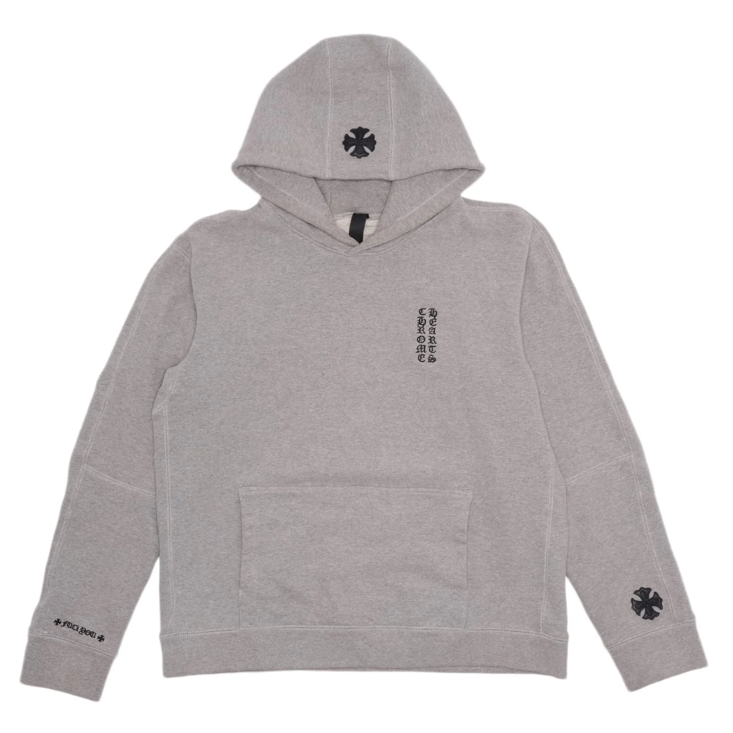 Chrome Hearts 'Plus Cross' Patch Grey Hoodie