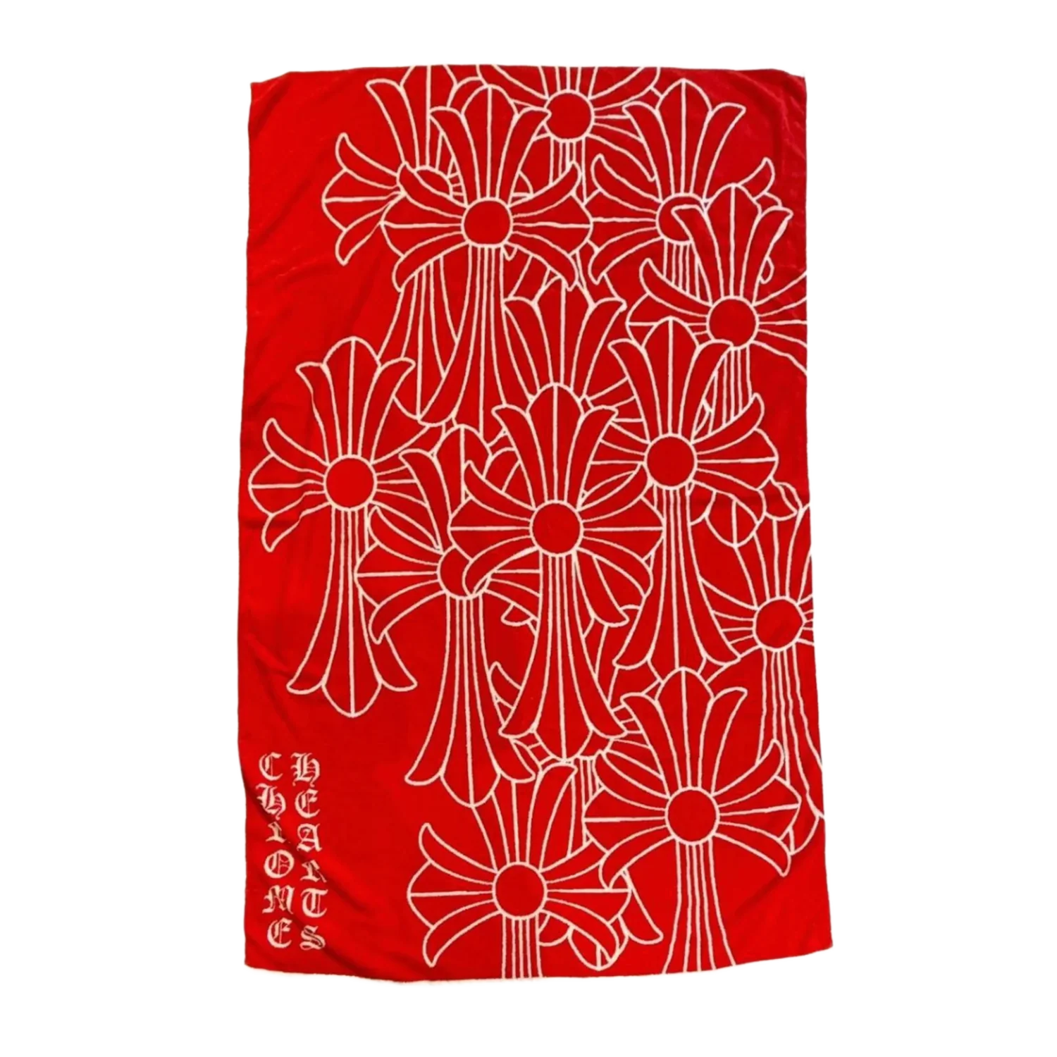 Chrome Hearts 'Red Cemetery Cross' Beach Towel