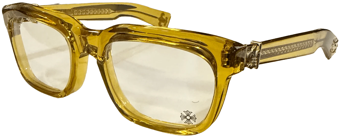 Chrome Hearts 'See You In Tea' Crystal Yellow Glasses