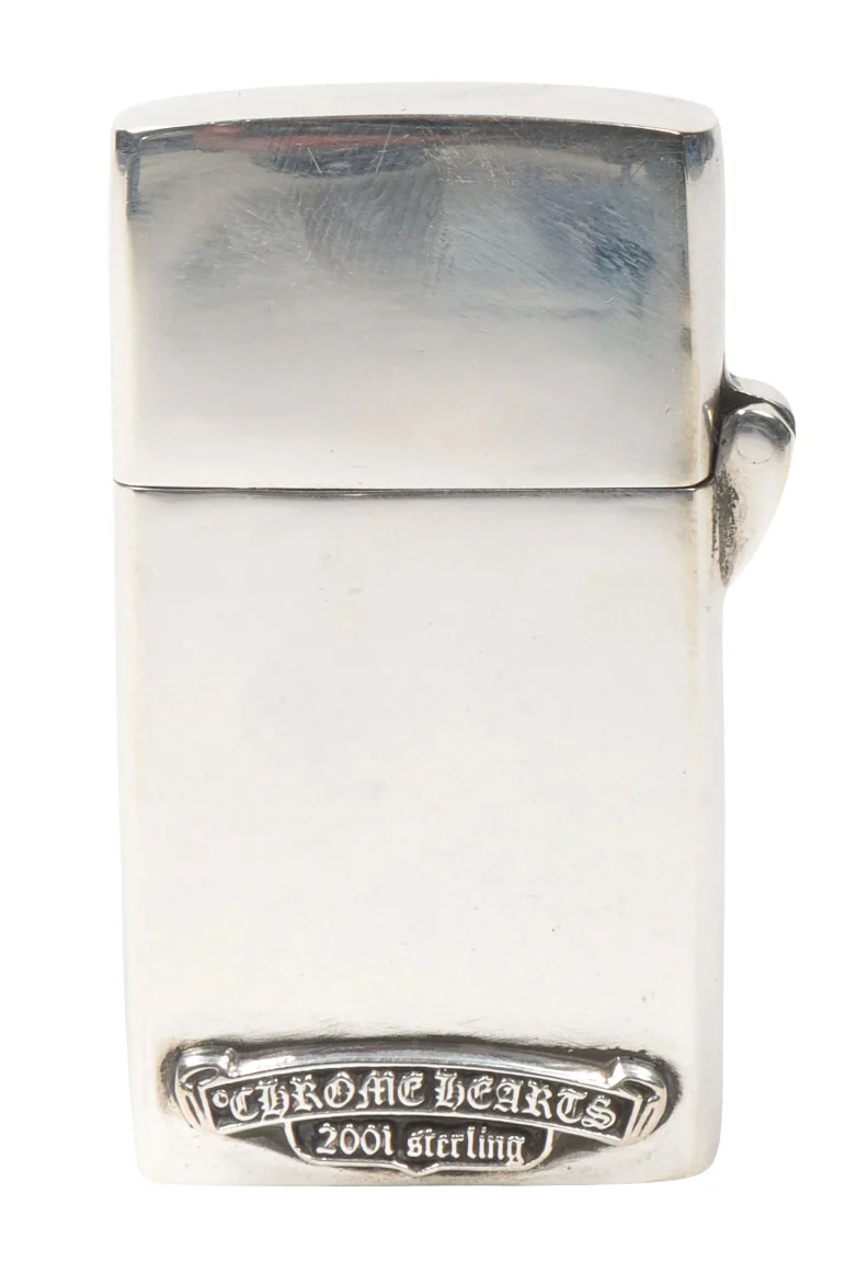 Chrome Hearts Silver Cross Zippo Lighter - Image 2