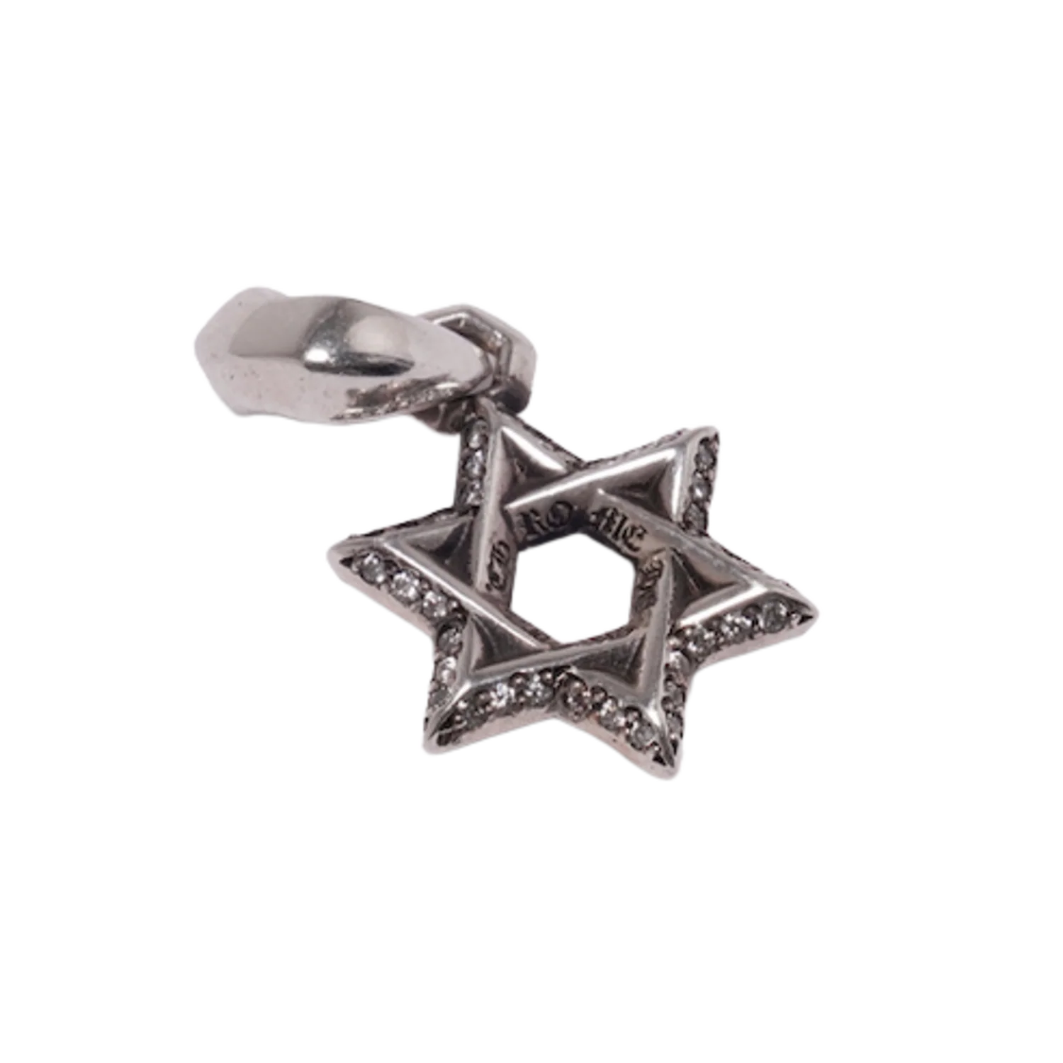 Chrome Hearts 'Star of David' Diamond Silver Pendant