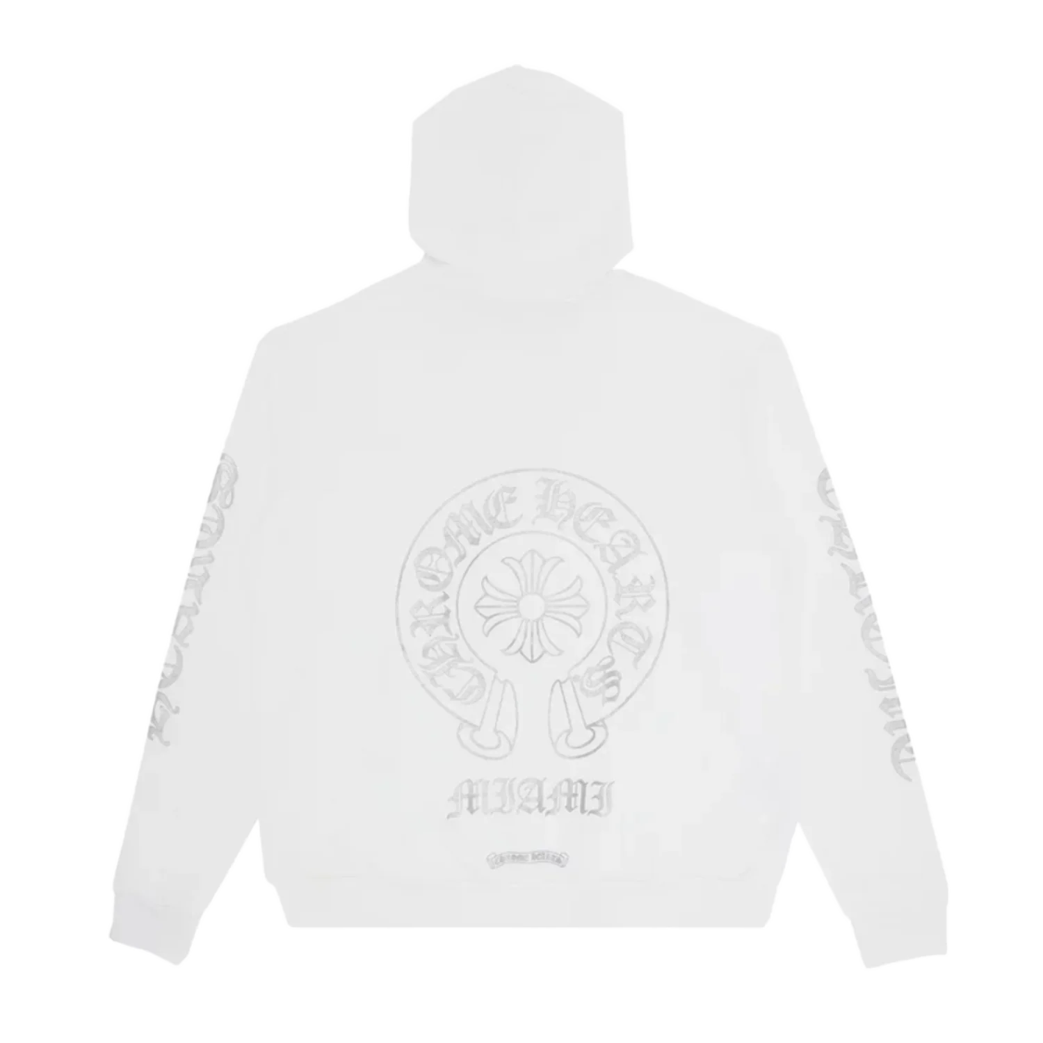 Chrome Hearts Ultra Miami Exclusive Pullover Hoodie 'White/Silver' - Image 2