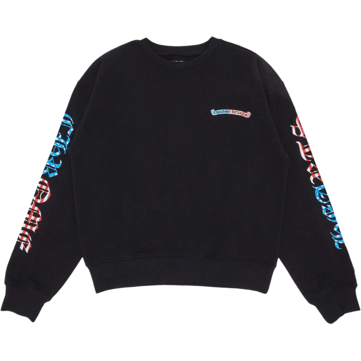 Chrome Hearts 'USA Scroll' Black Crewneck Sweater