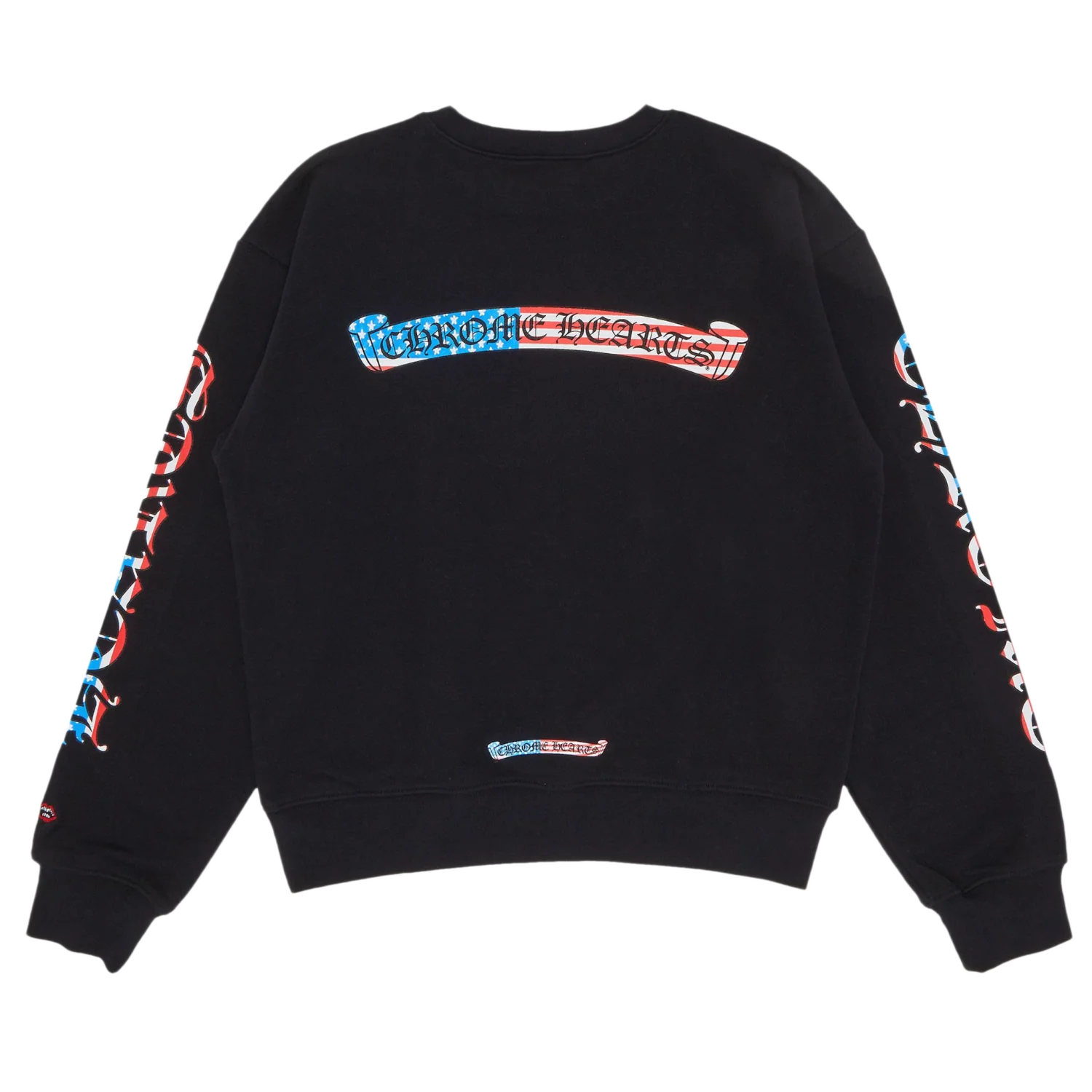 Chrome Hearts 'USA Scroll' Black Crewneck Sweater - Image 2