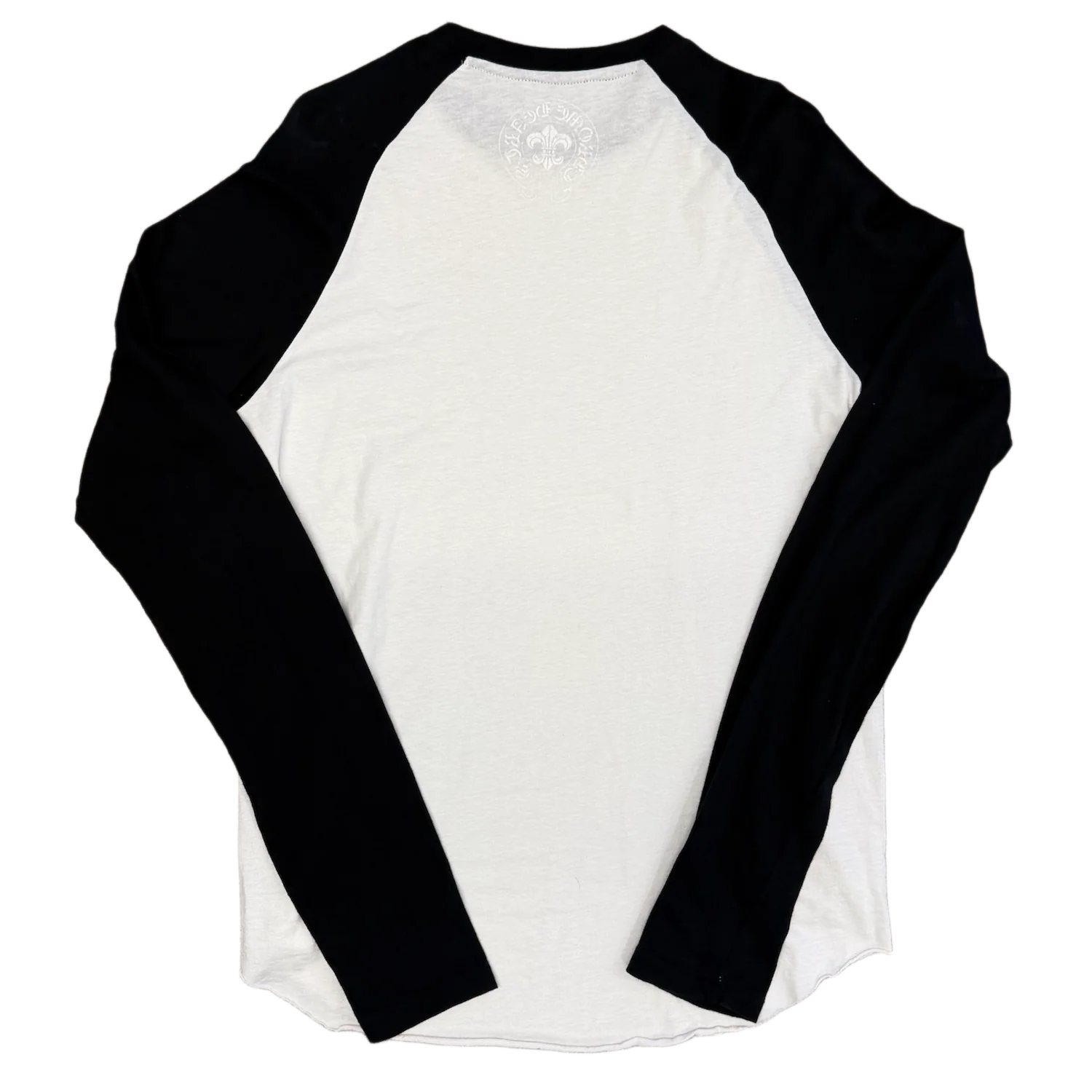 Chrome Hearts 'Black Patch' White/Black Baseball Longsleeve - Image 2