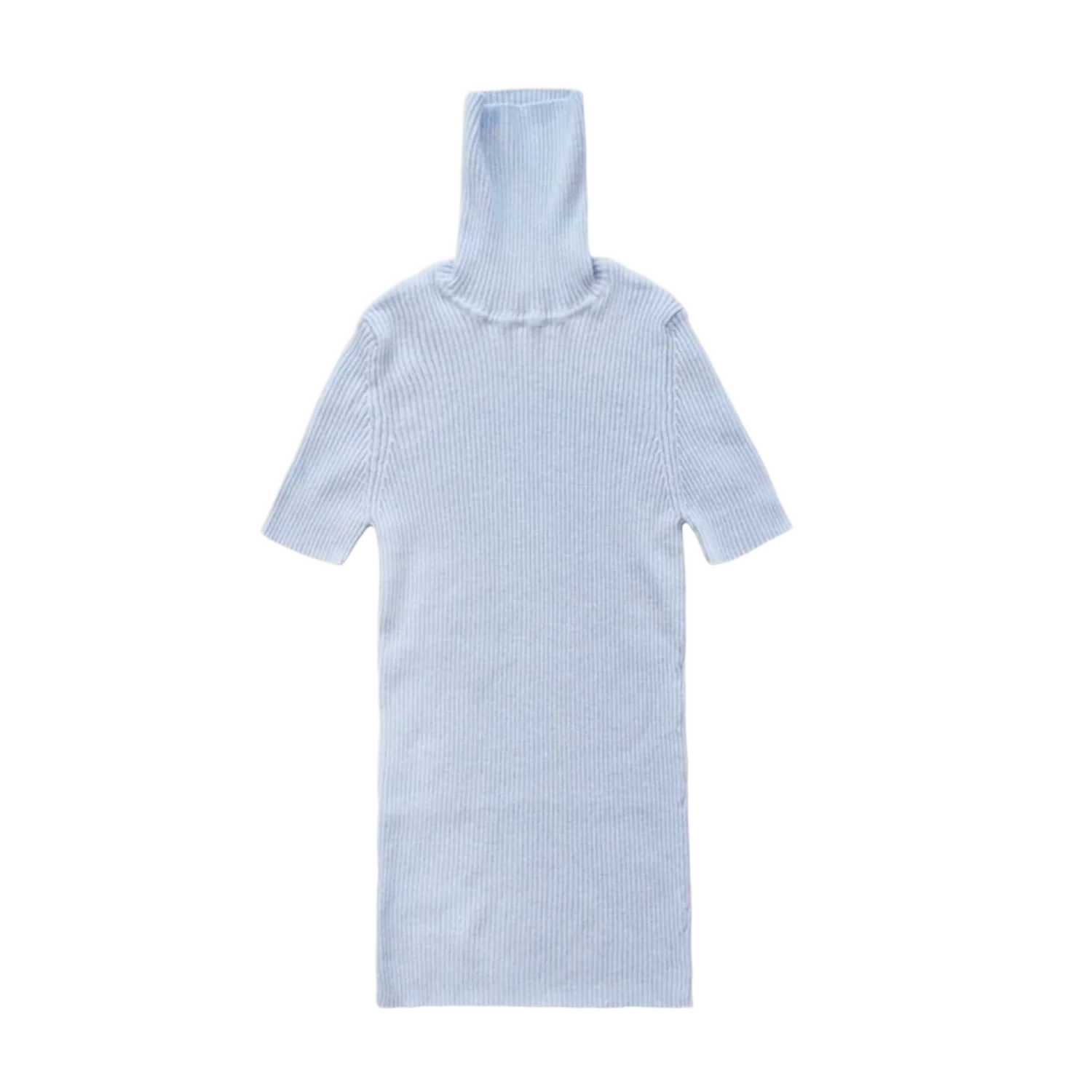 Chrome Hearts Women's 'Blue' Cashmere Triple Cross Patch Knit Short Sleeve Tee