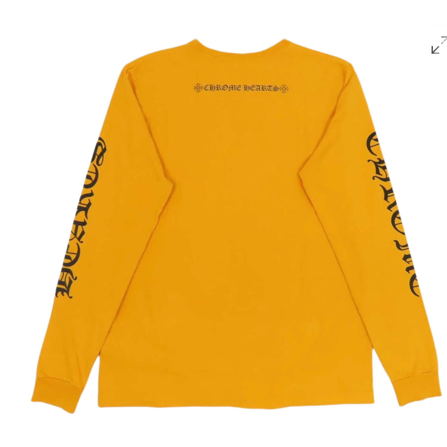 Chrome Hearts 'Yellow' Vertical Logo Longsleeve Tee - Image 2