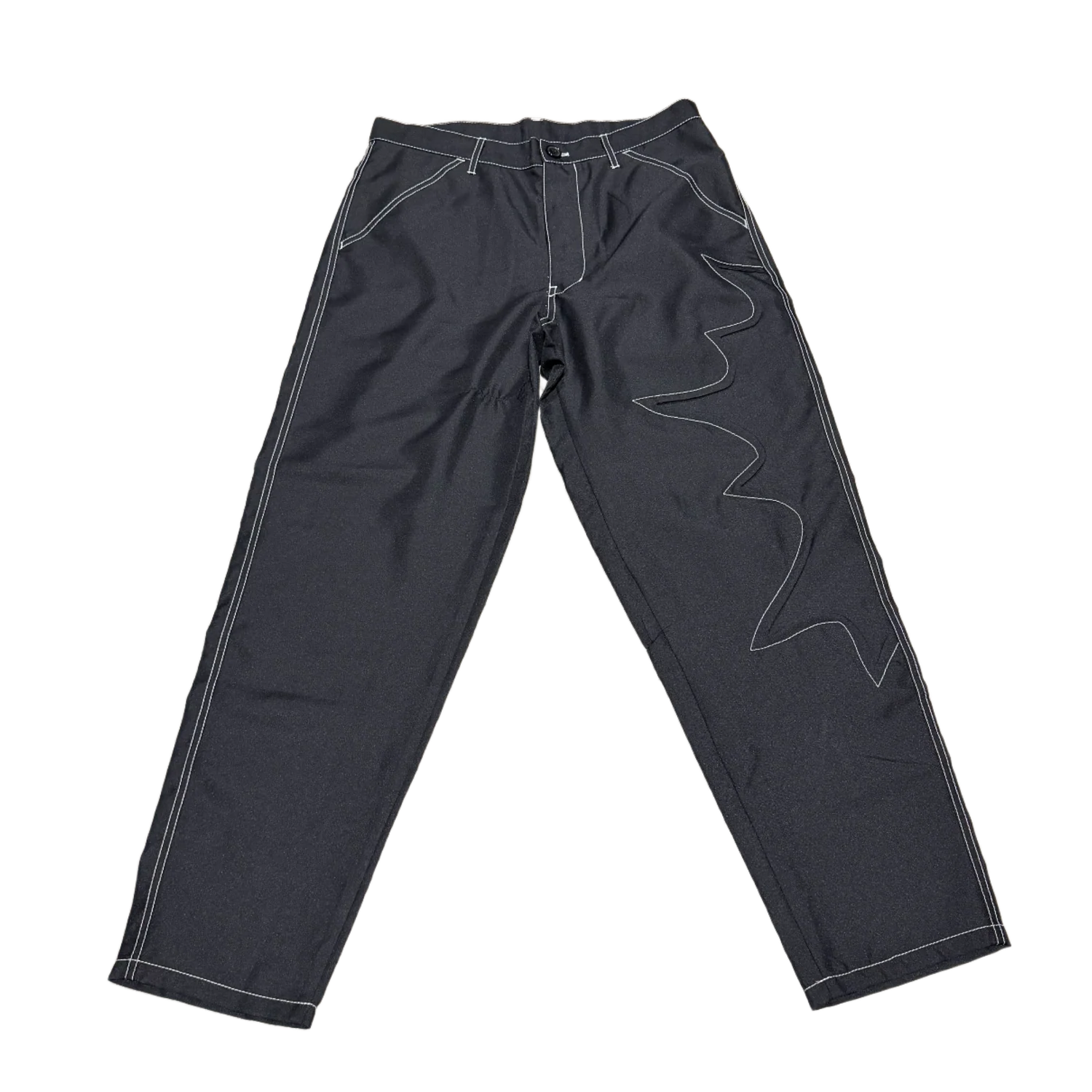Comme Des Garcons 'Geometric Stitch' Black Trousers